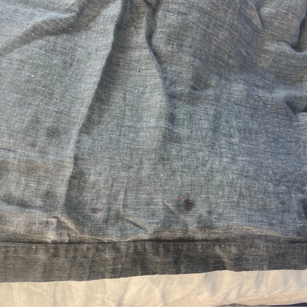 Restoration Hardware Textured Gray Shower Curtain